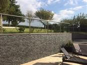 Glass Balustrade provides clear views and acts as a safety guard for children in Swindon
