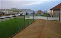 Sea view glass balustrade by Balconette gives panoramic views of the Shetland Islands 