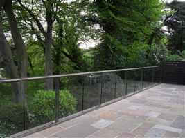 Wide Glass Balustrade with beautiful views in Northumberland