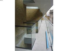 glass balcony for a void near blackfriars london