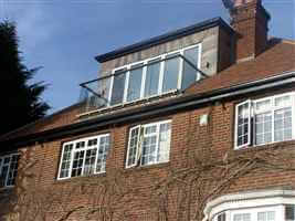 Loft conversion balcony on beautiful house with Royal Chrome handrail