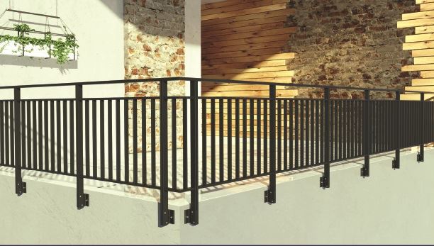 Milano vertical railings - side mounted