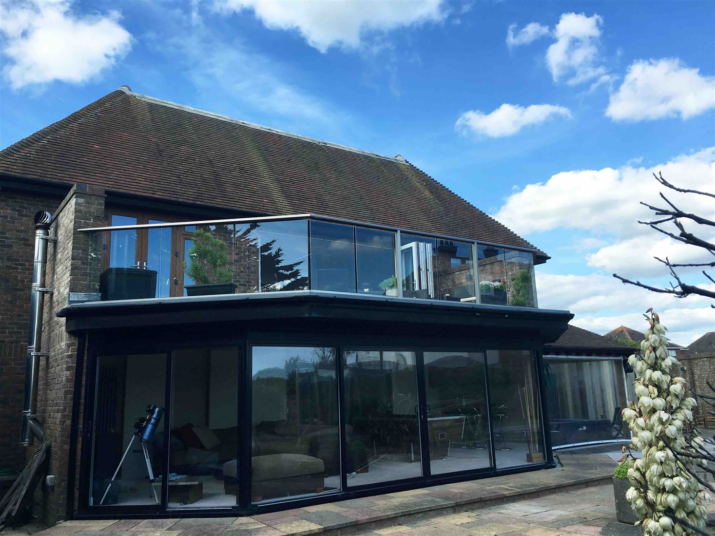 Glass Balustrade with only two posts in Bognor Regis