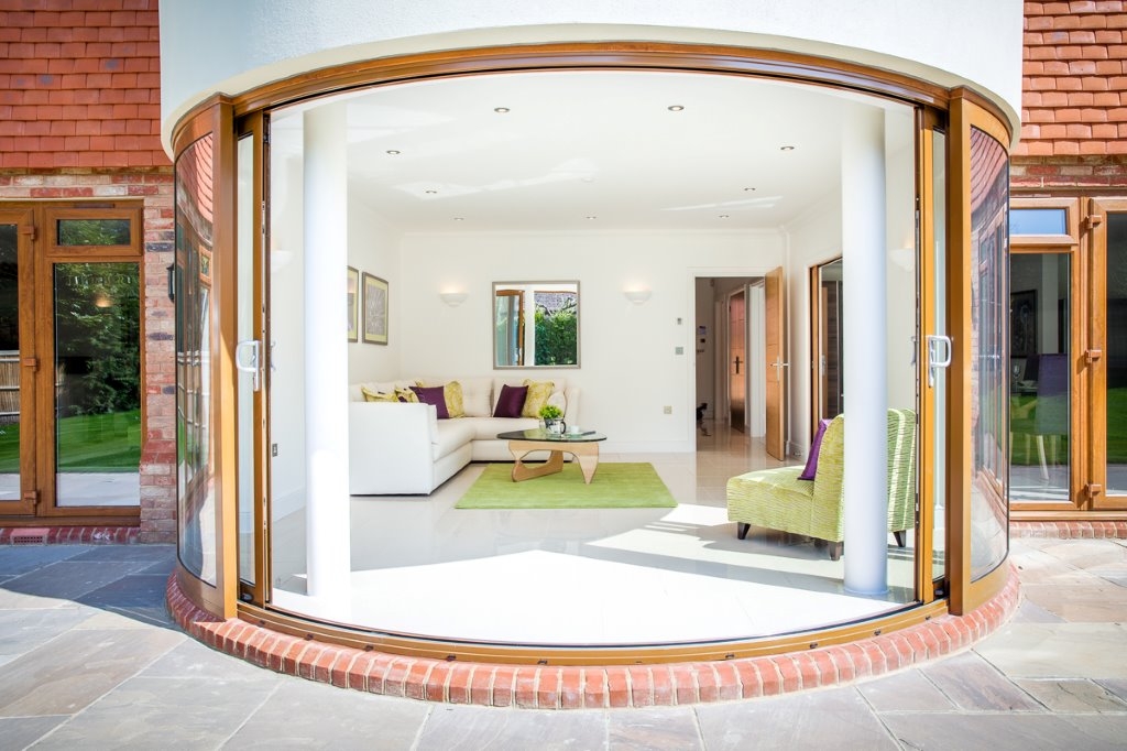 Curved Doors letting outside in