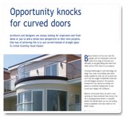Opportunity knocks for curved doors