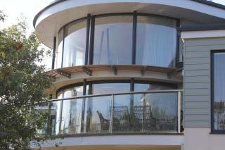 Curved Balcony and Doors 