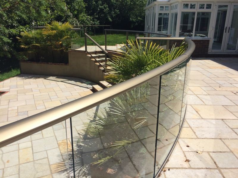 Curved Glass Balustrade Sussex