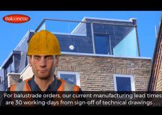 What is your current manufacturing lead time for balustrade orders video screenshot