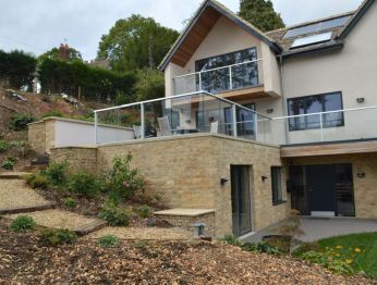 Silver Anodised Glass Balustrades in Gloustershire