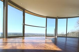 Fresh air from curved patio doors