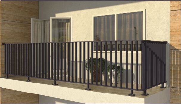 Milano vertical railings - surface mounted