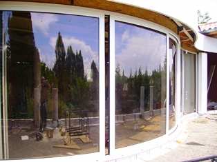 Curved Glass Doors installation