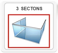 Balcony system 3 sections
