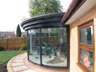 Curved Sliding Doors on stunning house