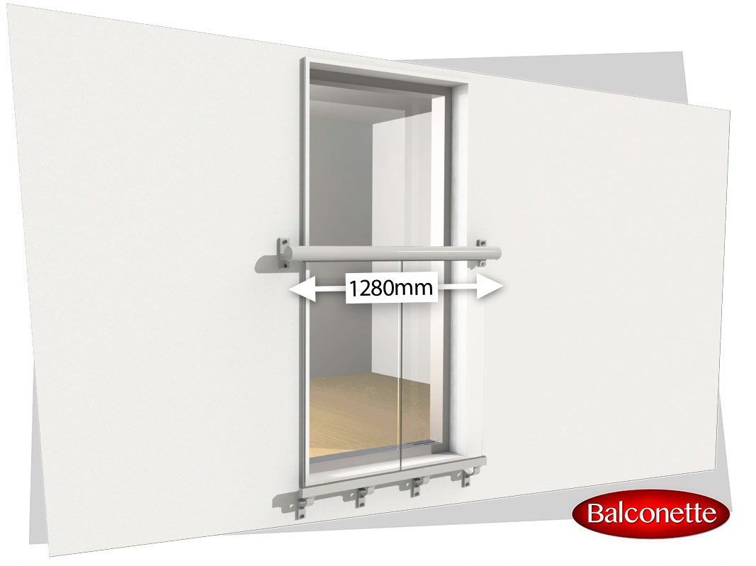 1280 mm wide Juliet Balcony