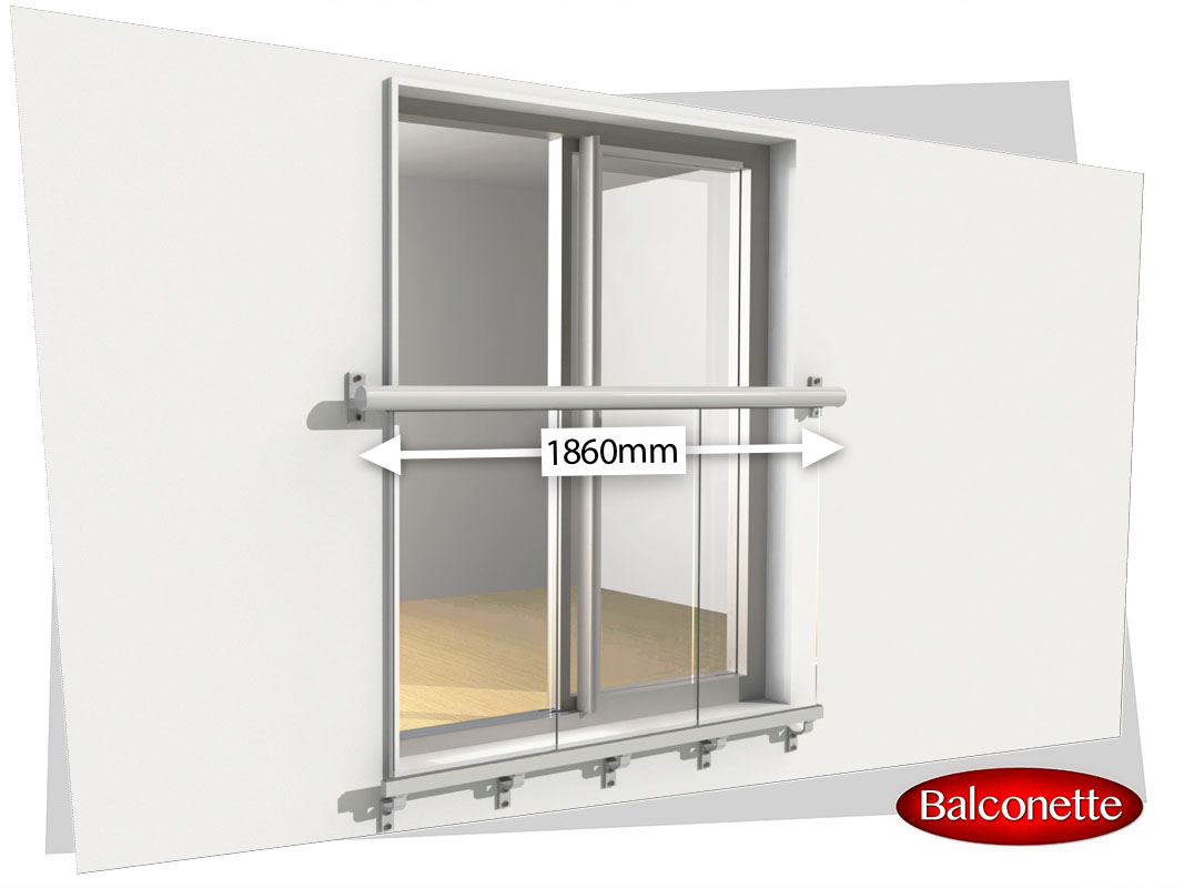 1860mm wide Juliet Balcony